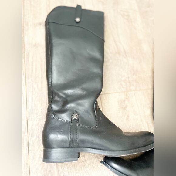 Frye Melissa Black Tall Leather Western Equestrian Riding Boots Women’s Size 7.5 - Picture 6 of 15